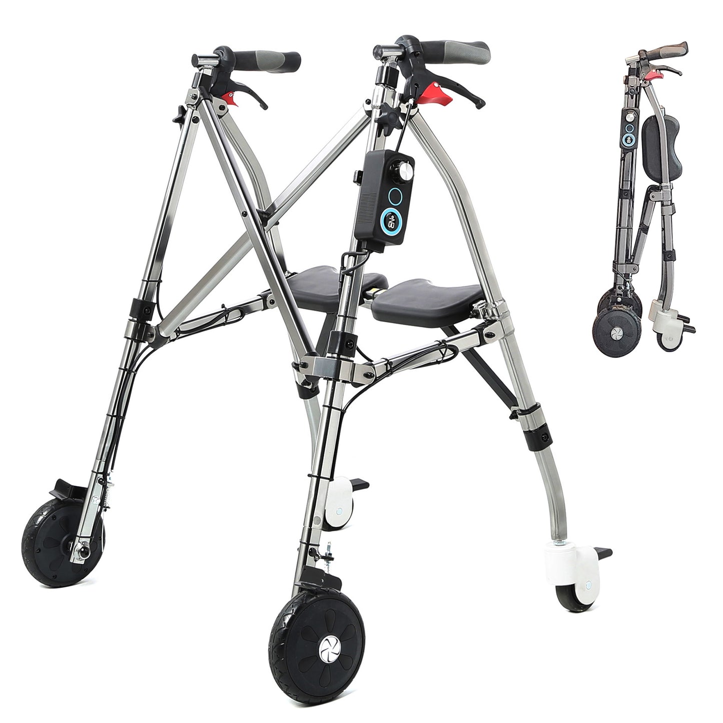 Power resistance Walker with speed control for elderly people